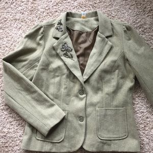 Jacket suit blazer top beaded details sz Xl